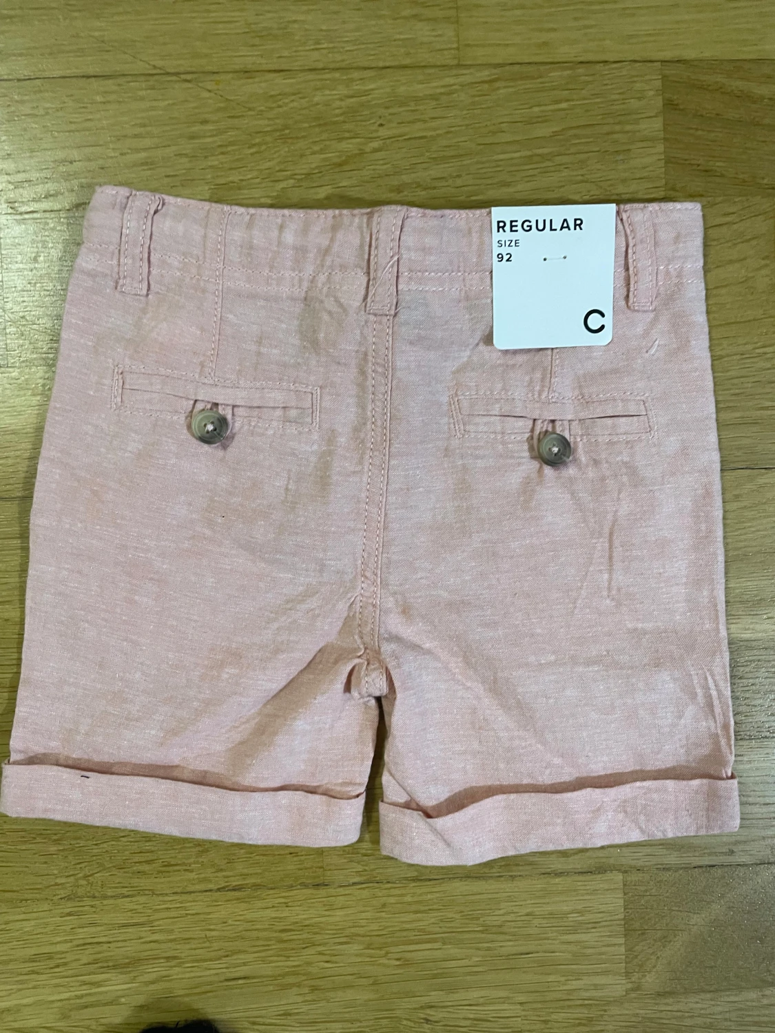 Ljusrosa shorts med snörning, strl 92 - 1