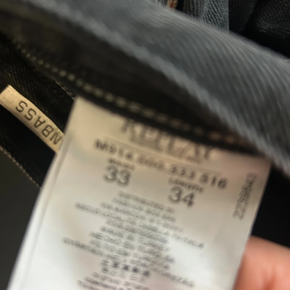 Replay Anbass svarta jeans, storlek 33 - 3