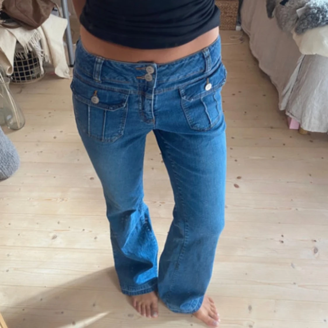 Lågmidjade jeans