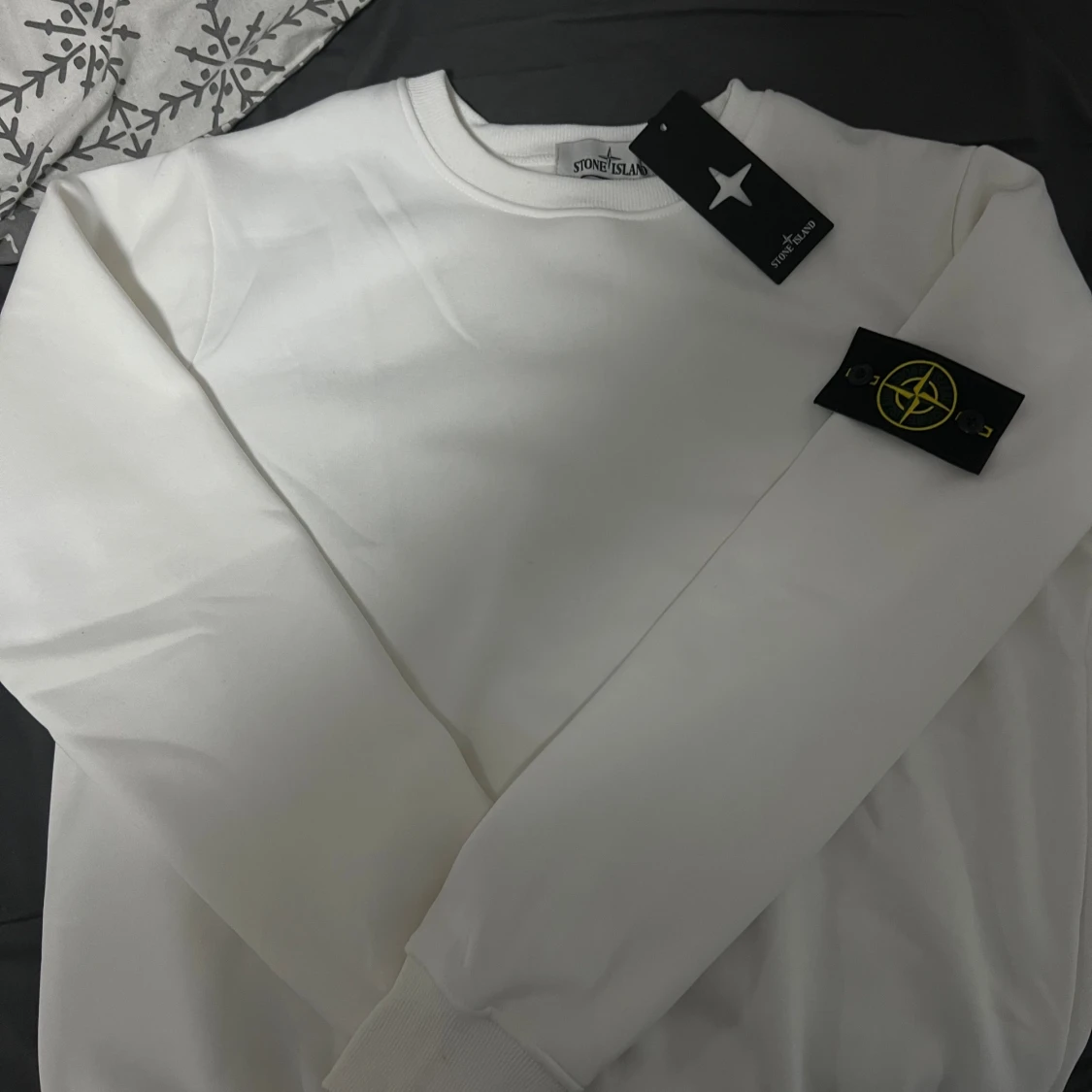 Vit sweatshirt från Stone Island