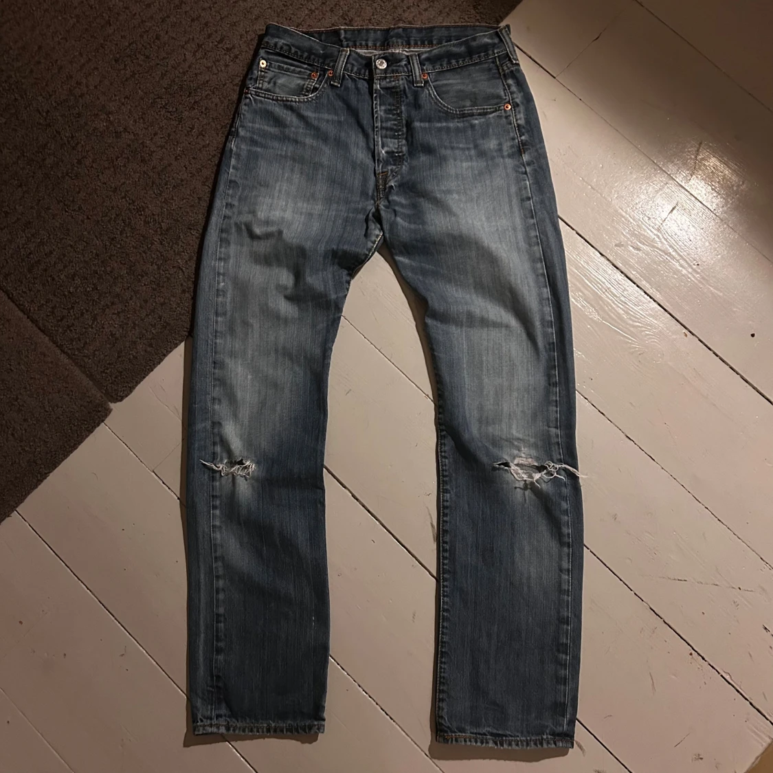 Blåa Levis Jeans - 3