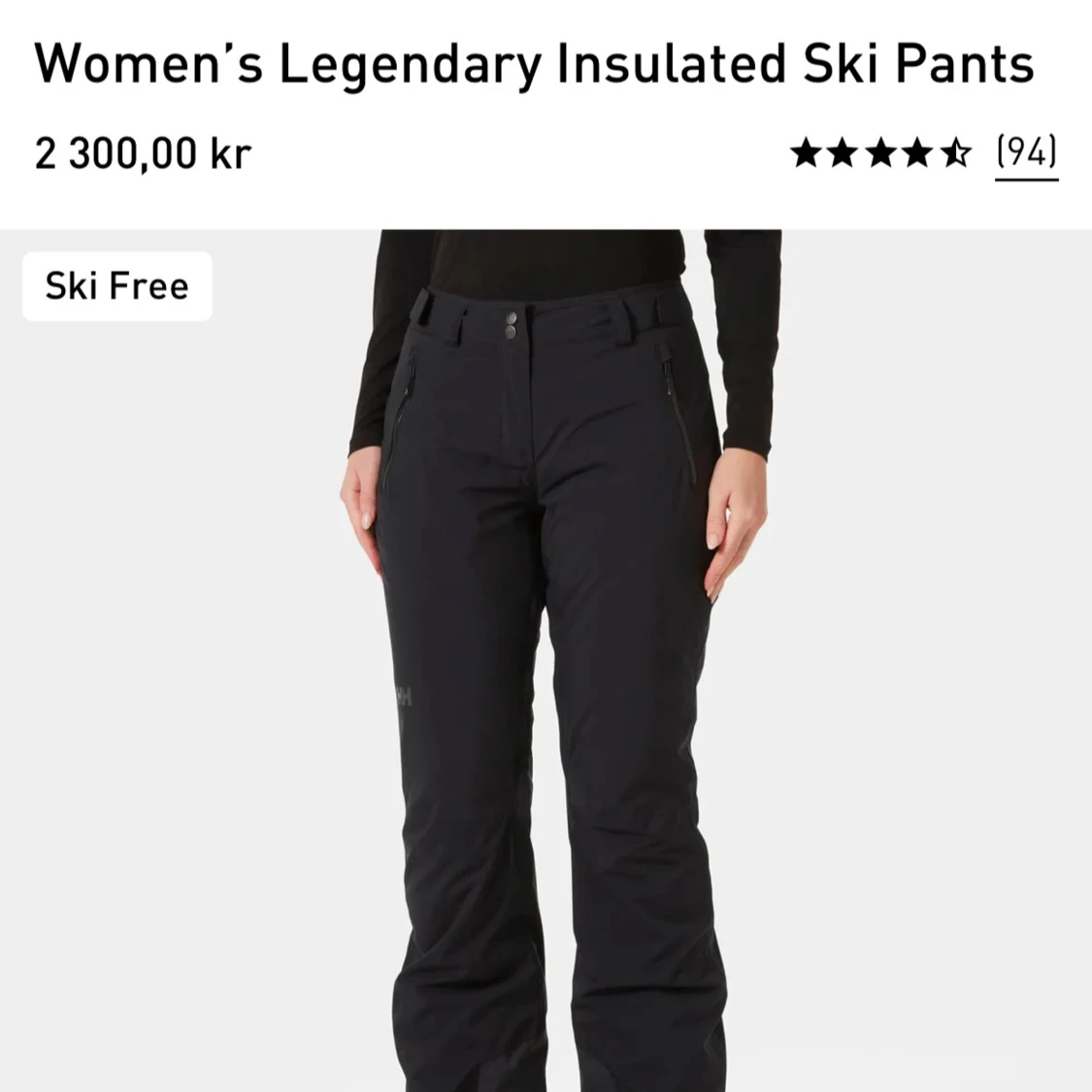 Svarta täckbyxor från Helly Hansen