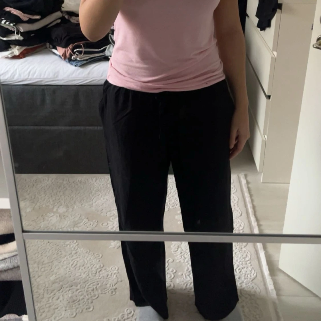 Svarta linnebyxor från HM