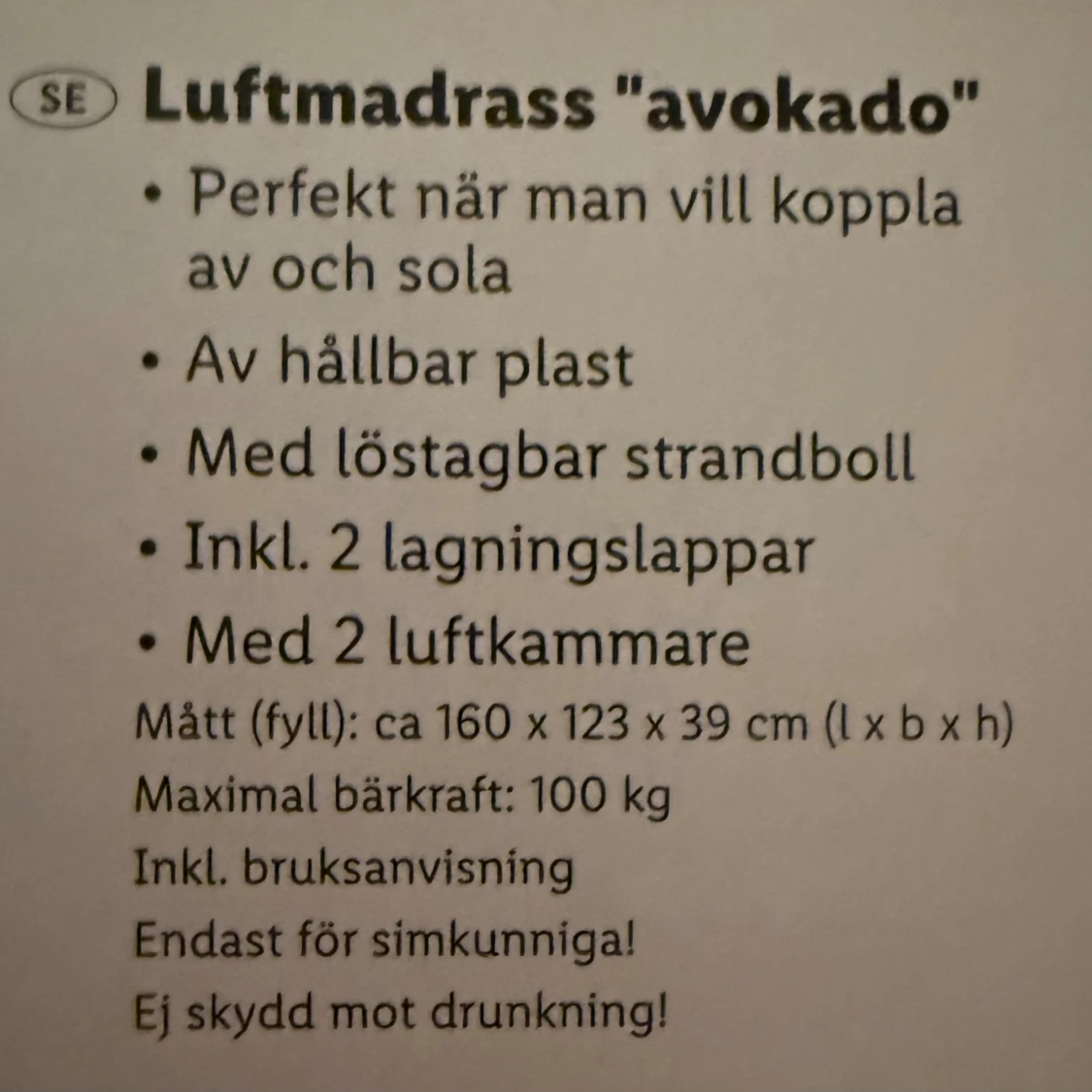 Crivit Inflatable Avocado - 2