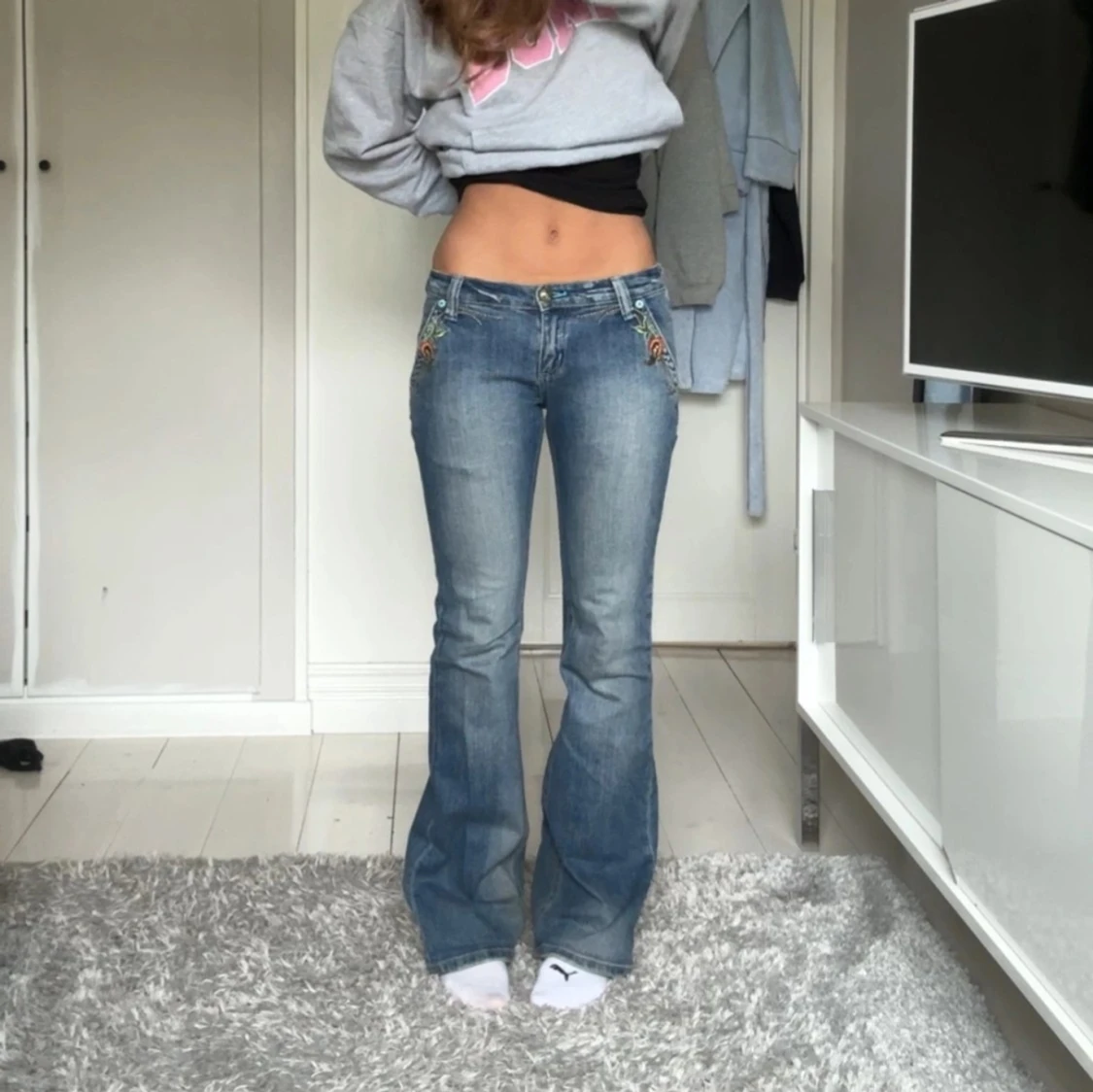 Lågmidjade bootcut jeans