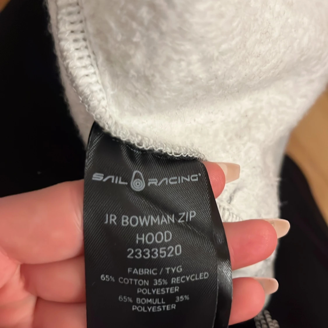 Ljusgrå hoodiejacka Sail Racing - 4