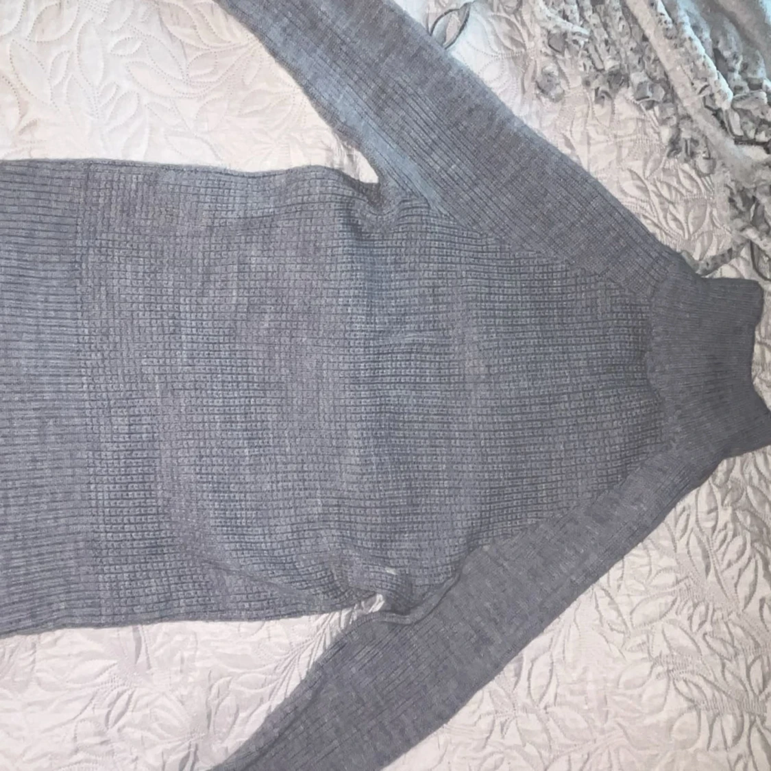 Grå stickad half zip-tröja Neomondo - 4