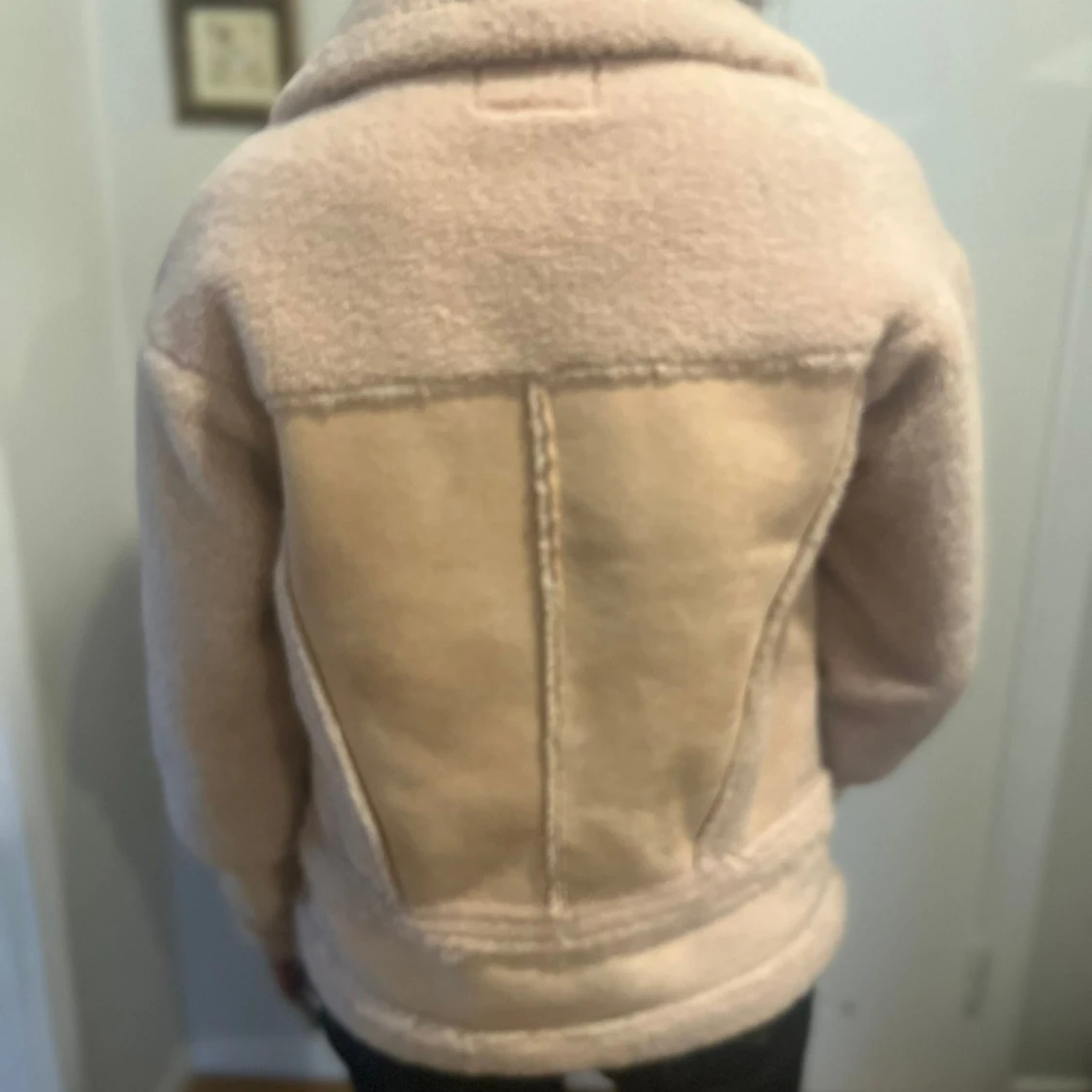 Ljusrosa teddyjacka med dragkedja - 3