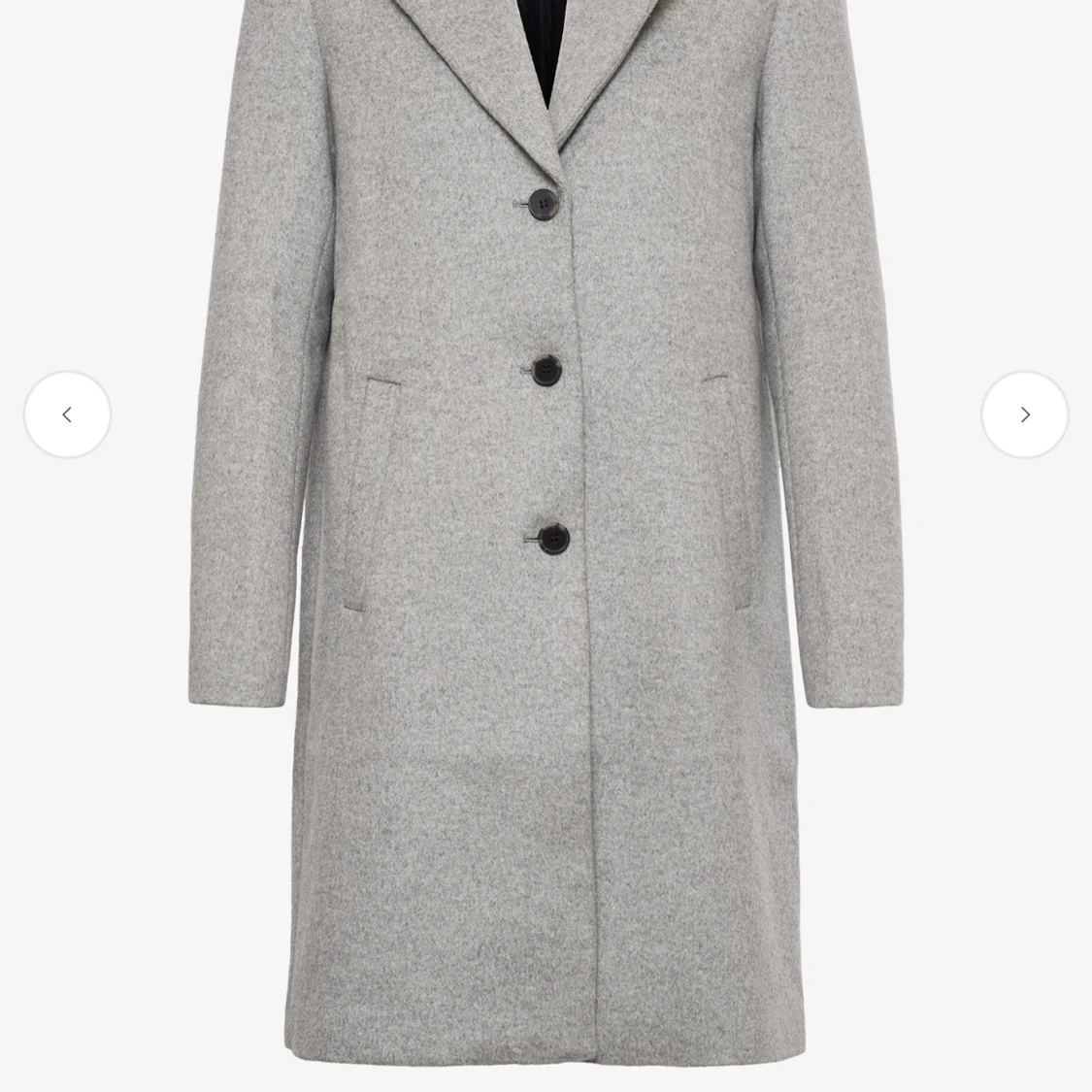 Ljusgrå ullkappa från Selected Femme