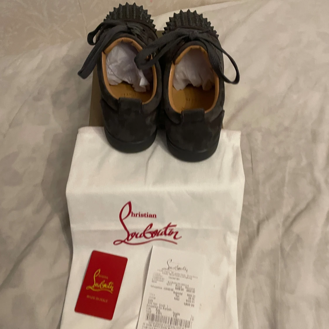 Svarta Christian Louboutin sneakers med nitar - 2