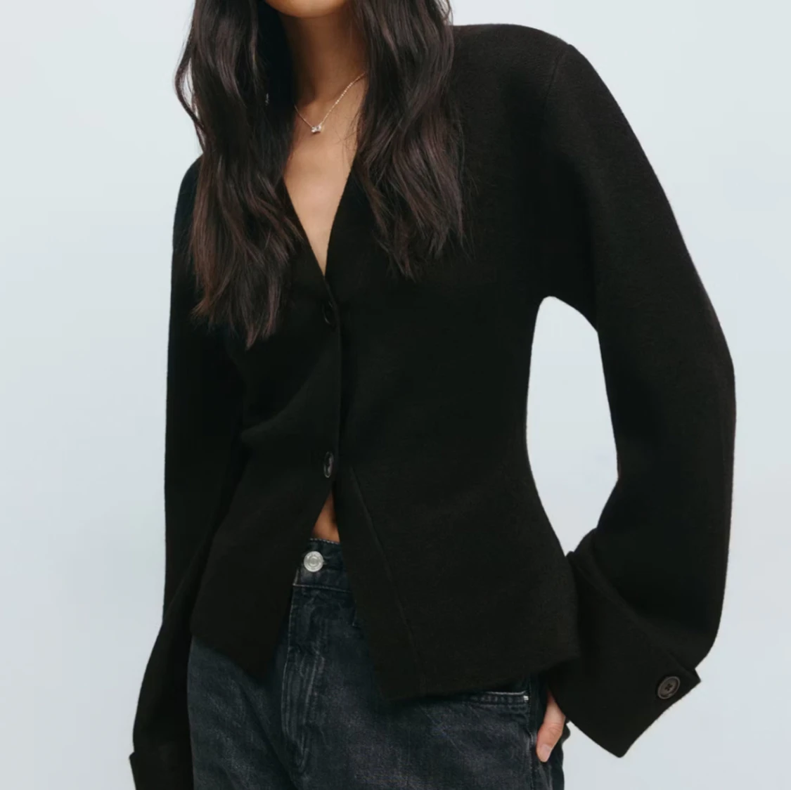 Svart kofta från Gina Tricot - 1