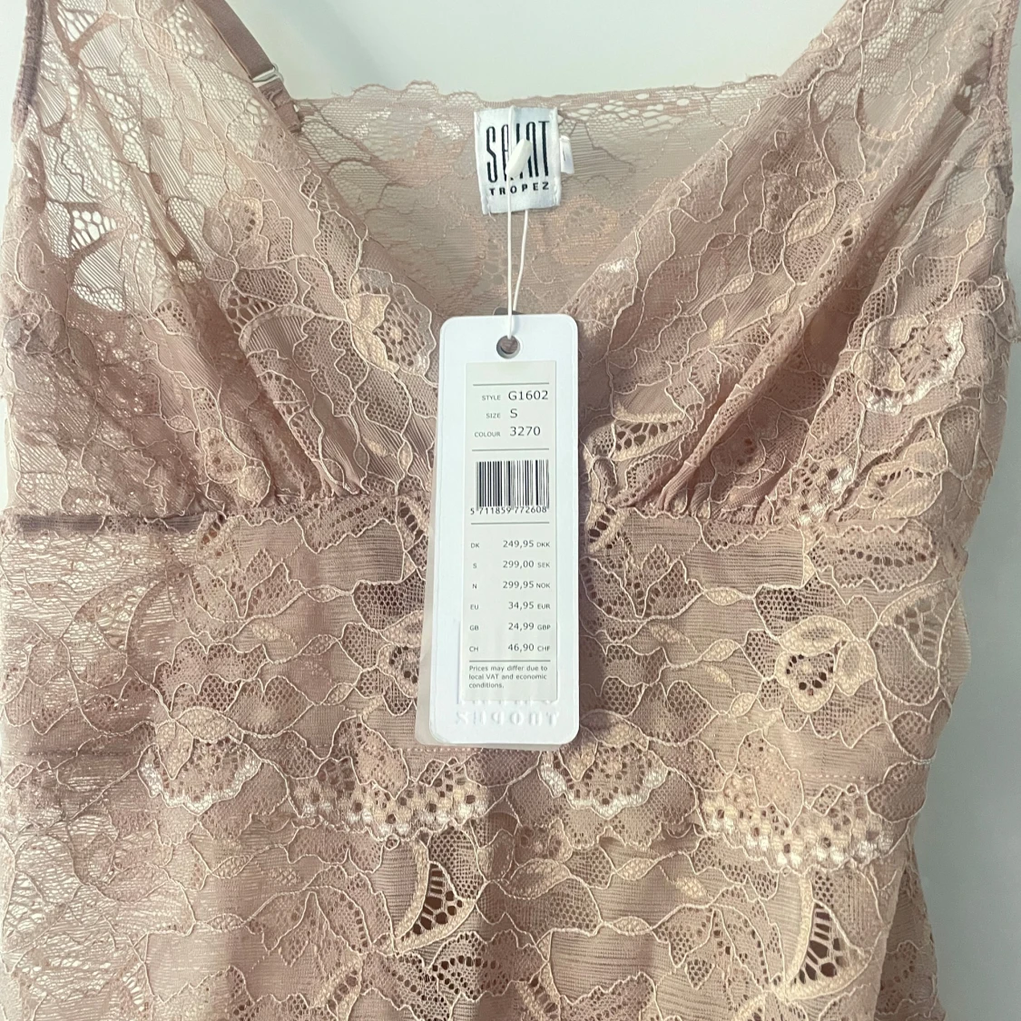 Beige rosa spetslinne från Saint Tropez - 2