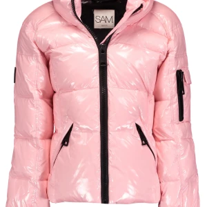 Freestyle SAM skidjacka/vinterjacka - Jättesnygg glansig rosa skidjacka/vinterjacka från det amerikanska designer märket SAM. Använt ett fåtal gånger, nyskick. 💌💌Köpt från Saks Fifth Avenue, orginalpriset 4500kr.  Storlek L enligt lapp men passar en S/M 💕 påminner om en moncler Maya!