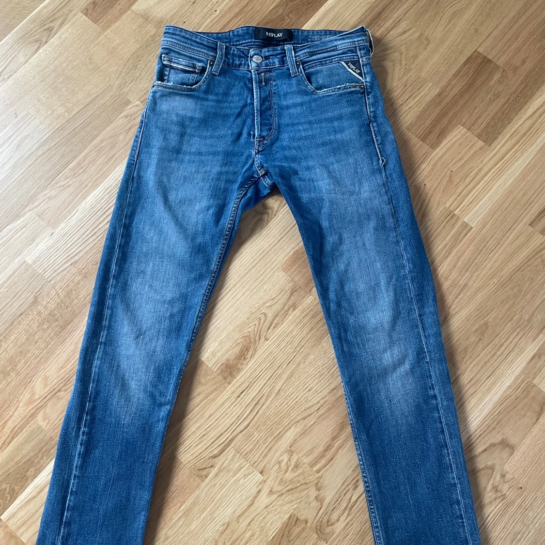 Blå Replay jeans straight fit