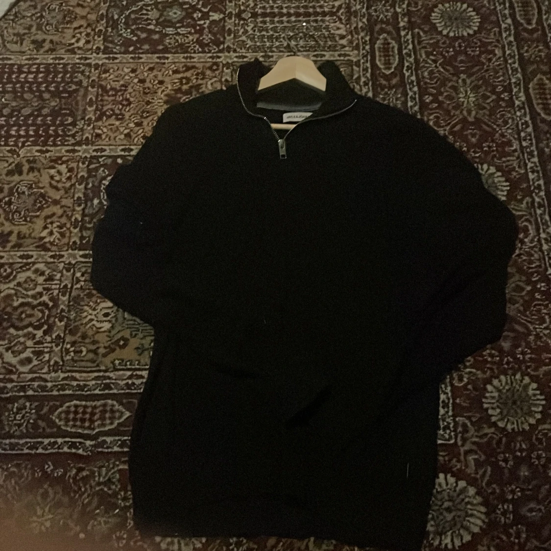 Svart half zip tröja Jack & Jones