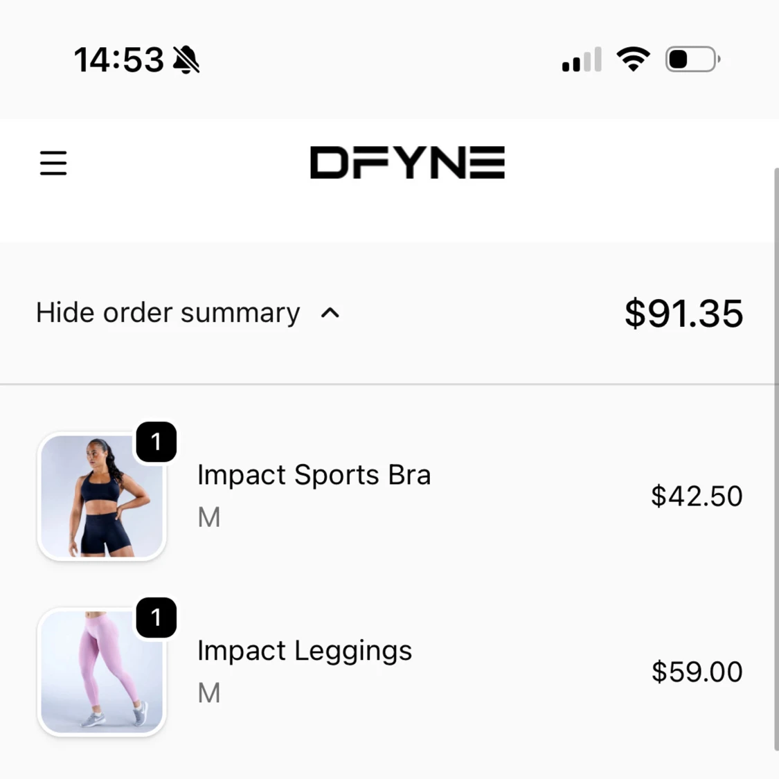 Rosa Impact Leggings från DFYNE - 1