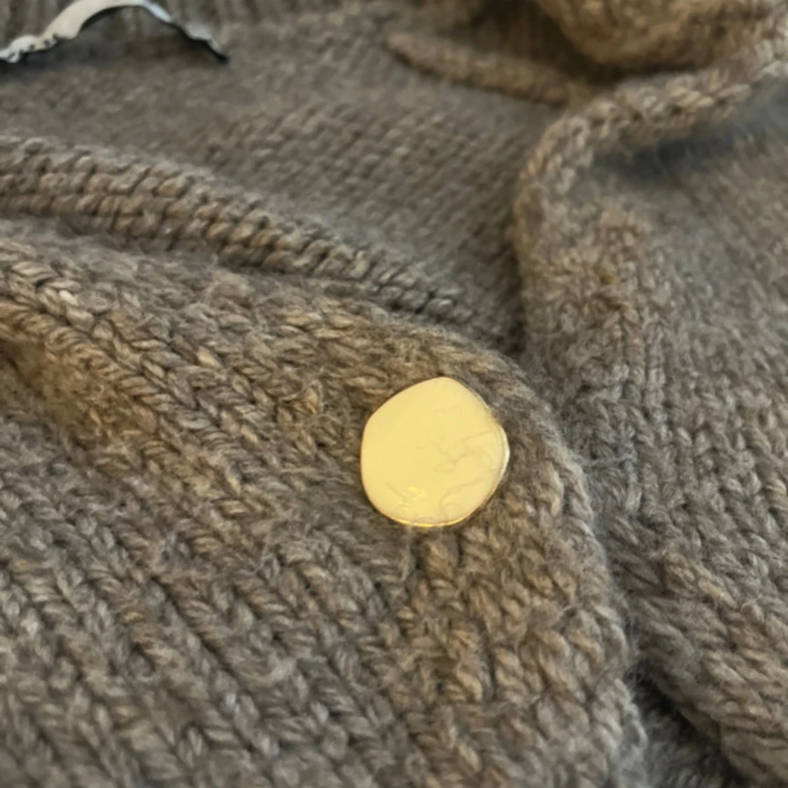 Stickad brun väst från Zara - 1