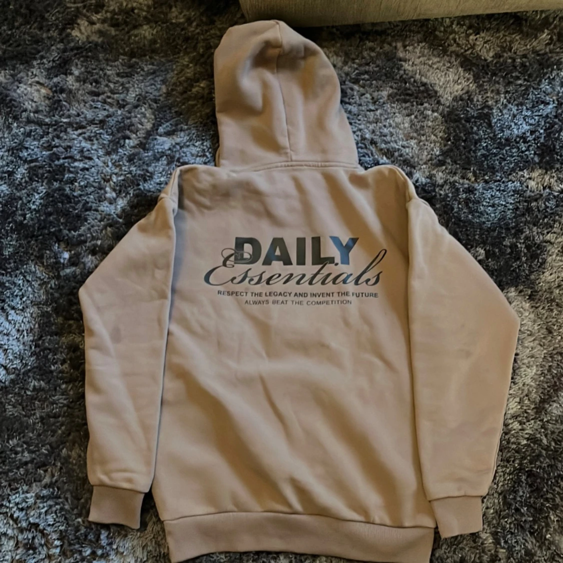 Beige hoodie Daily Essentials - 1