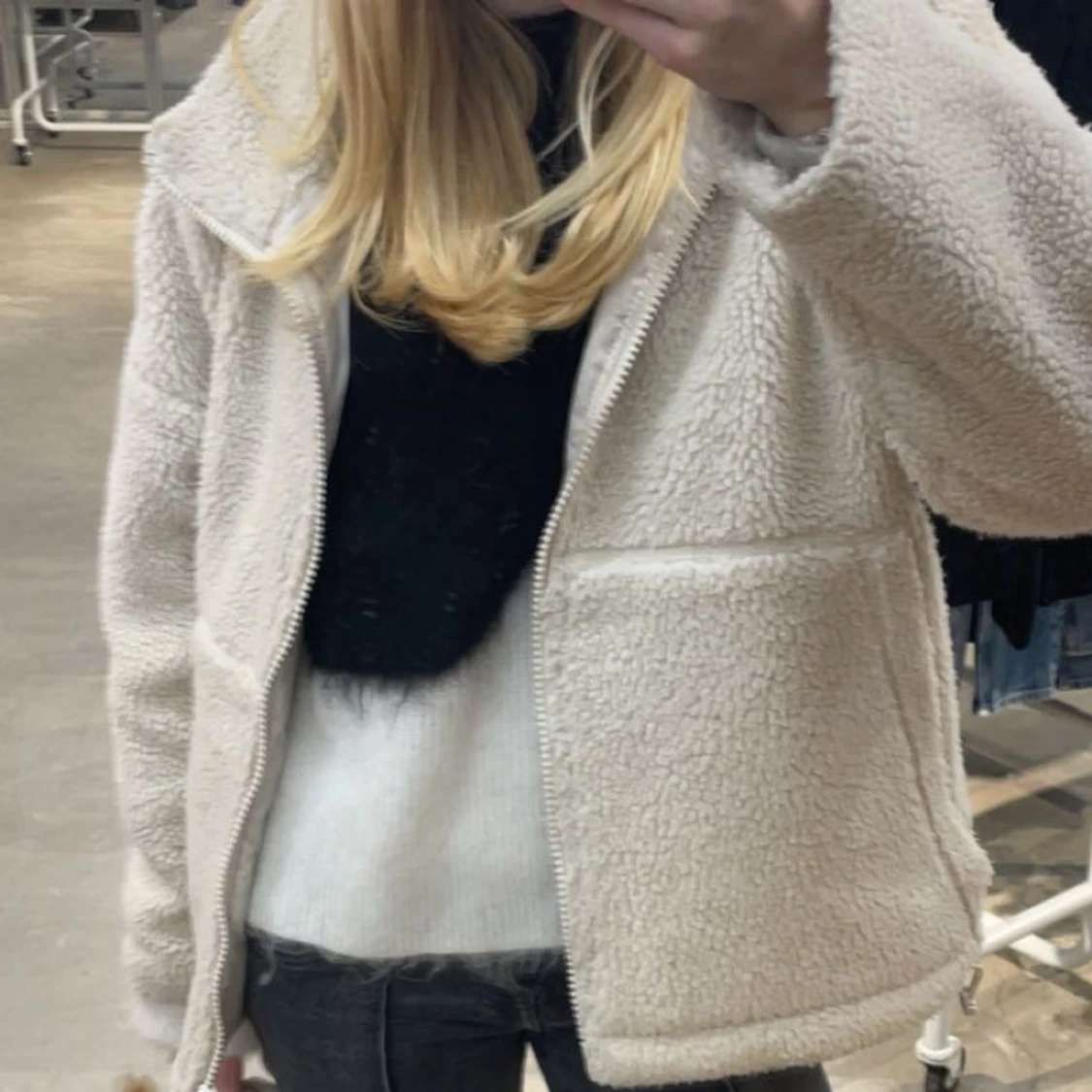 teddyjacka med dragkedja - 1