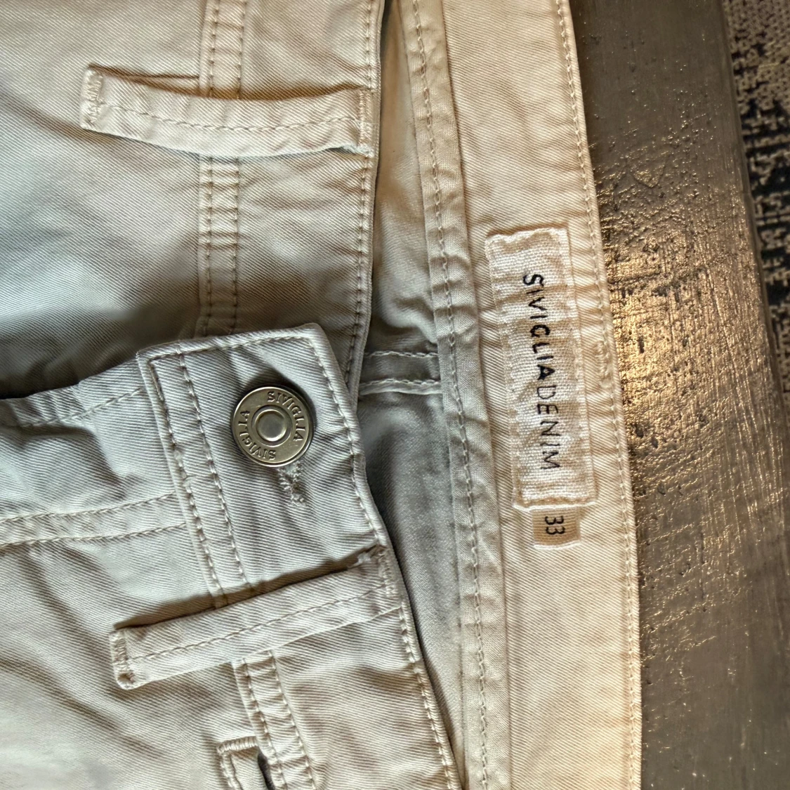 Beige jeans från Siviglia Denim, stl 33 - 1