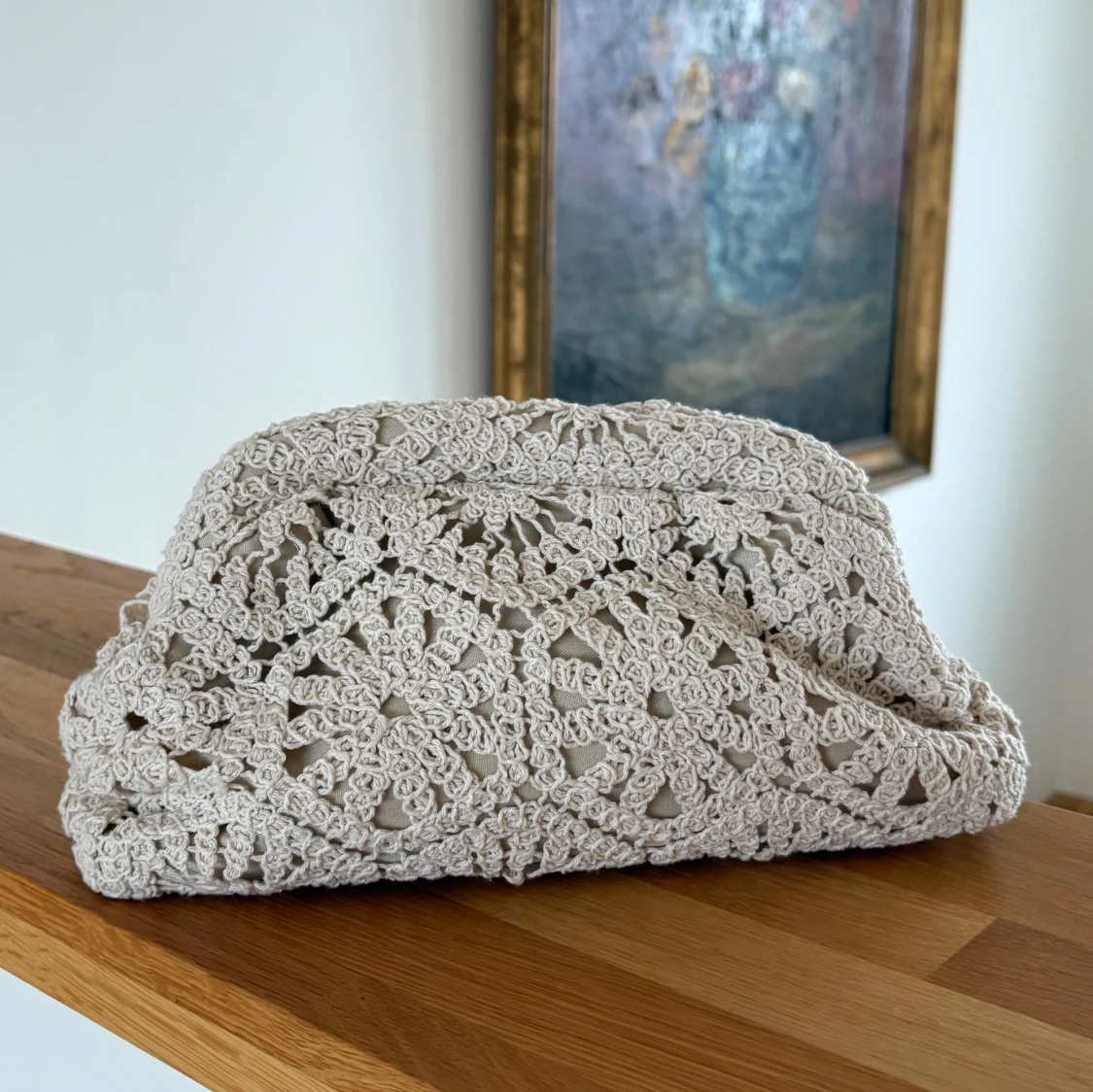 Beige virkad kuvertväska från Shein - 1