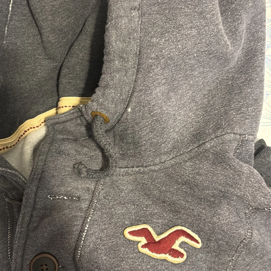 Vintage Hollister Hoodie Med Knappar - 1