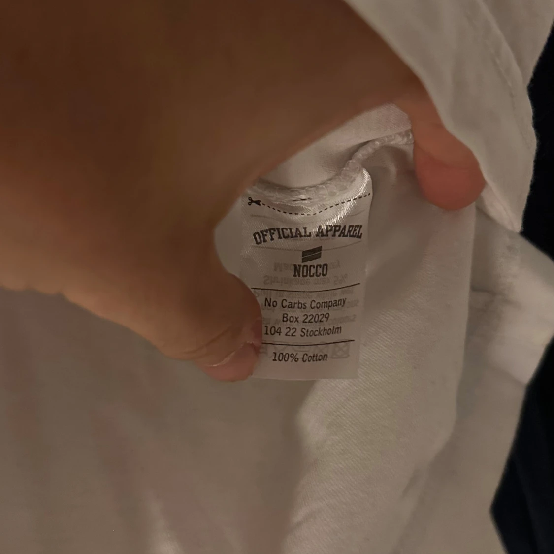 Vit och marinblå långärmad NOCCO-tröja - 1