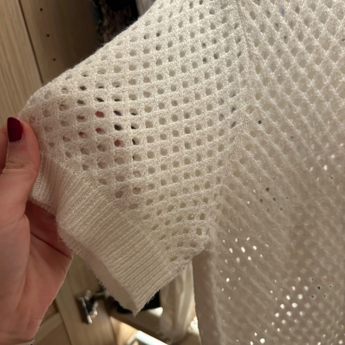 Vit stickad topp - 2