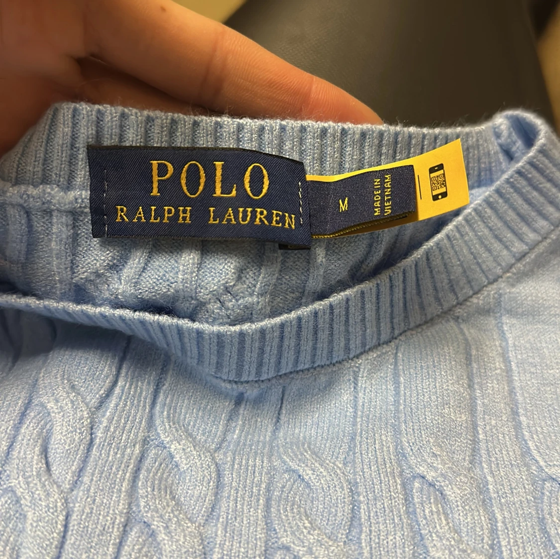 Ljusblå stickad tröja Polo Ralph Lauren - 1