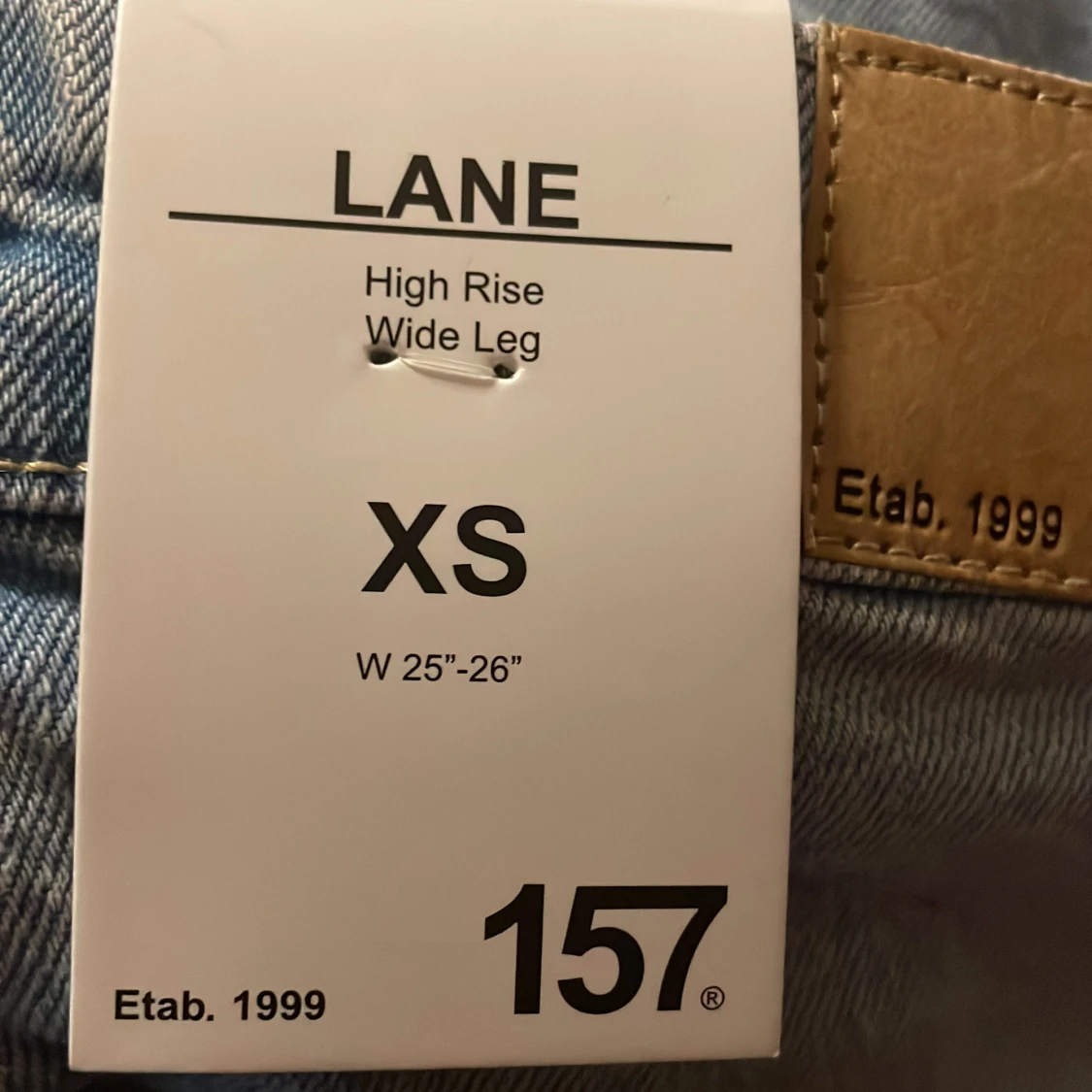 Wide ljusblå jeans från 157 - 4