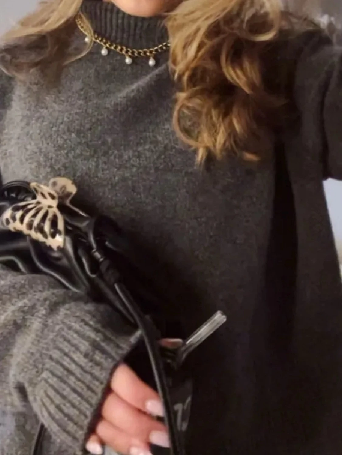 Svart Milano kuvertväska i skinnimitation💖 - 2
