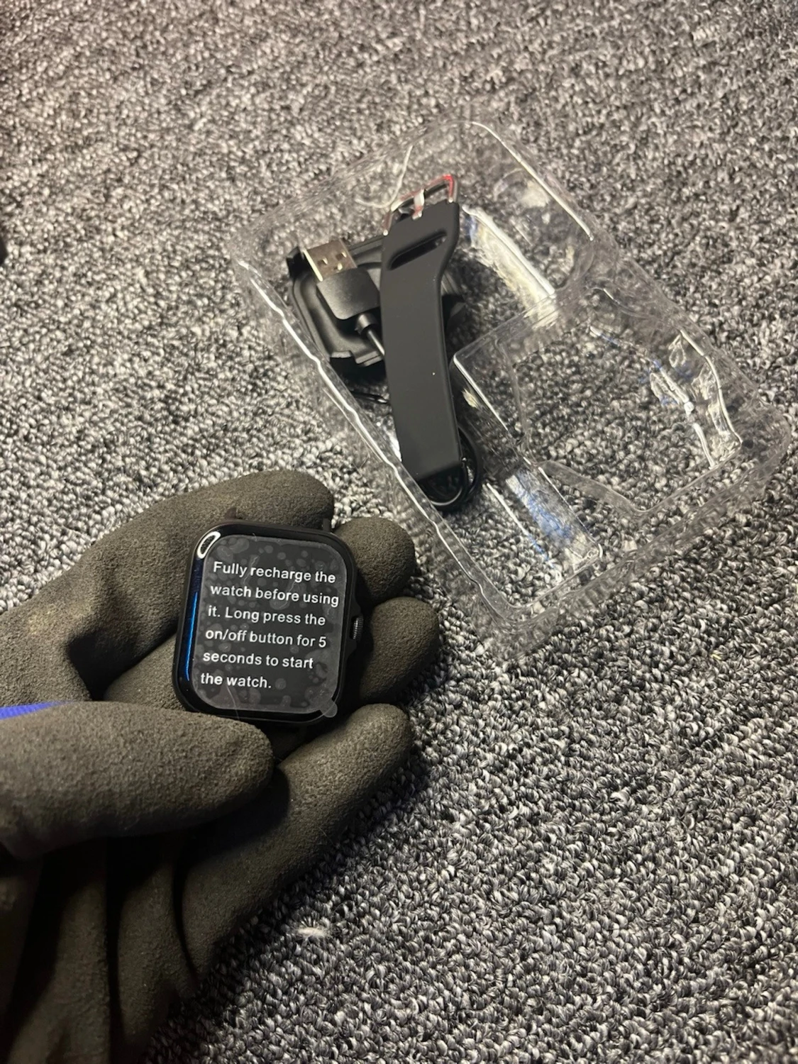 Svart smartklocka med silikonarmband - 6