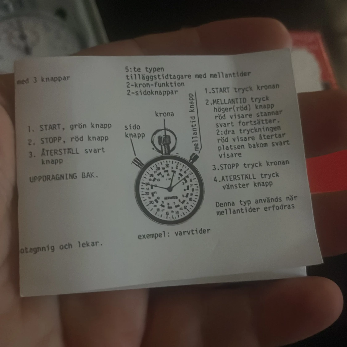 Vintage Cronus Swiss Series Stopwatch  med originalask - 4