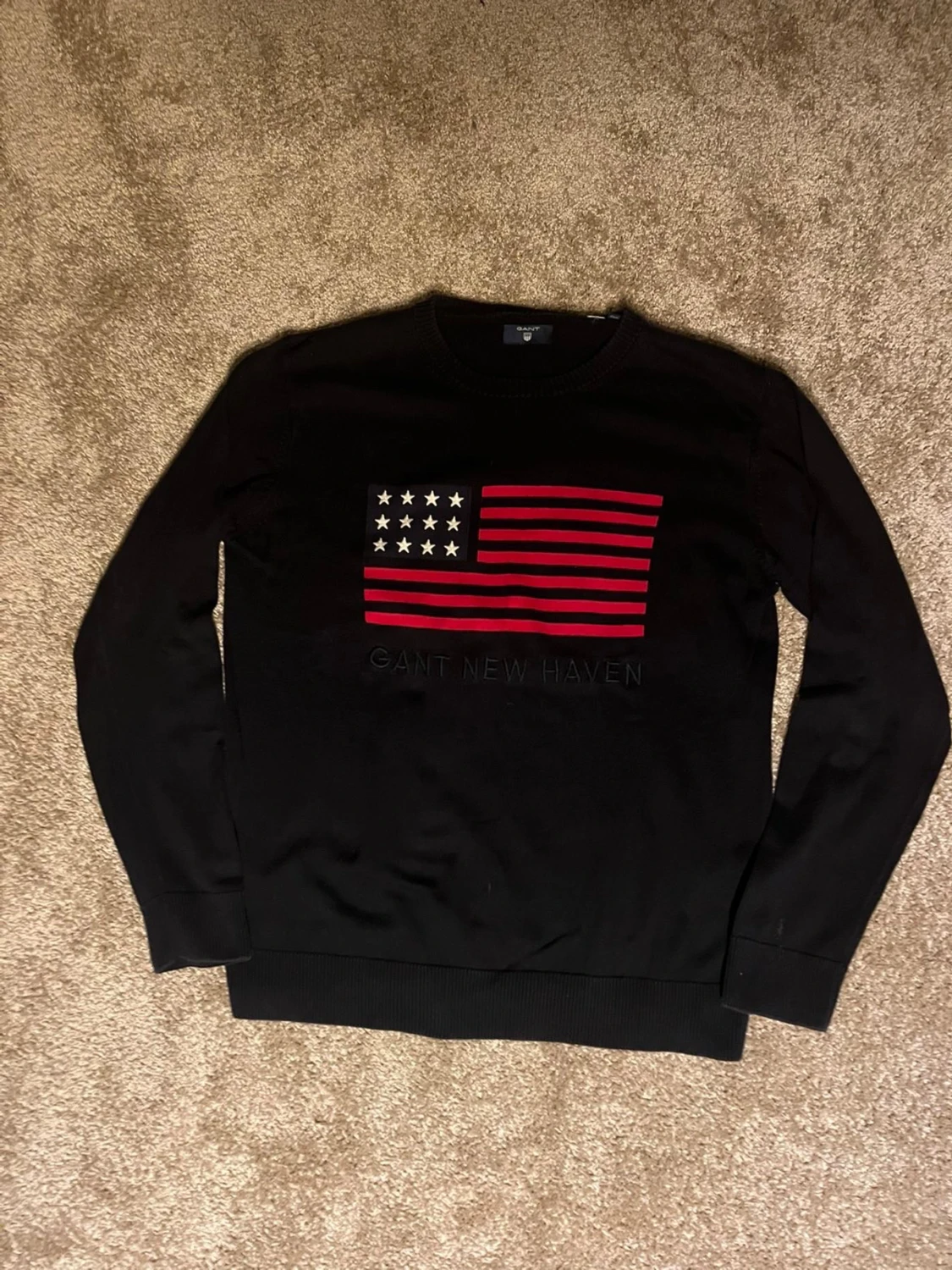 Mörk blå Gant tröja med usa flagga  - 3