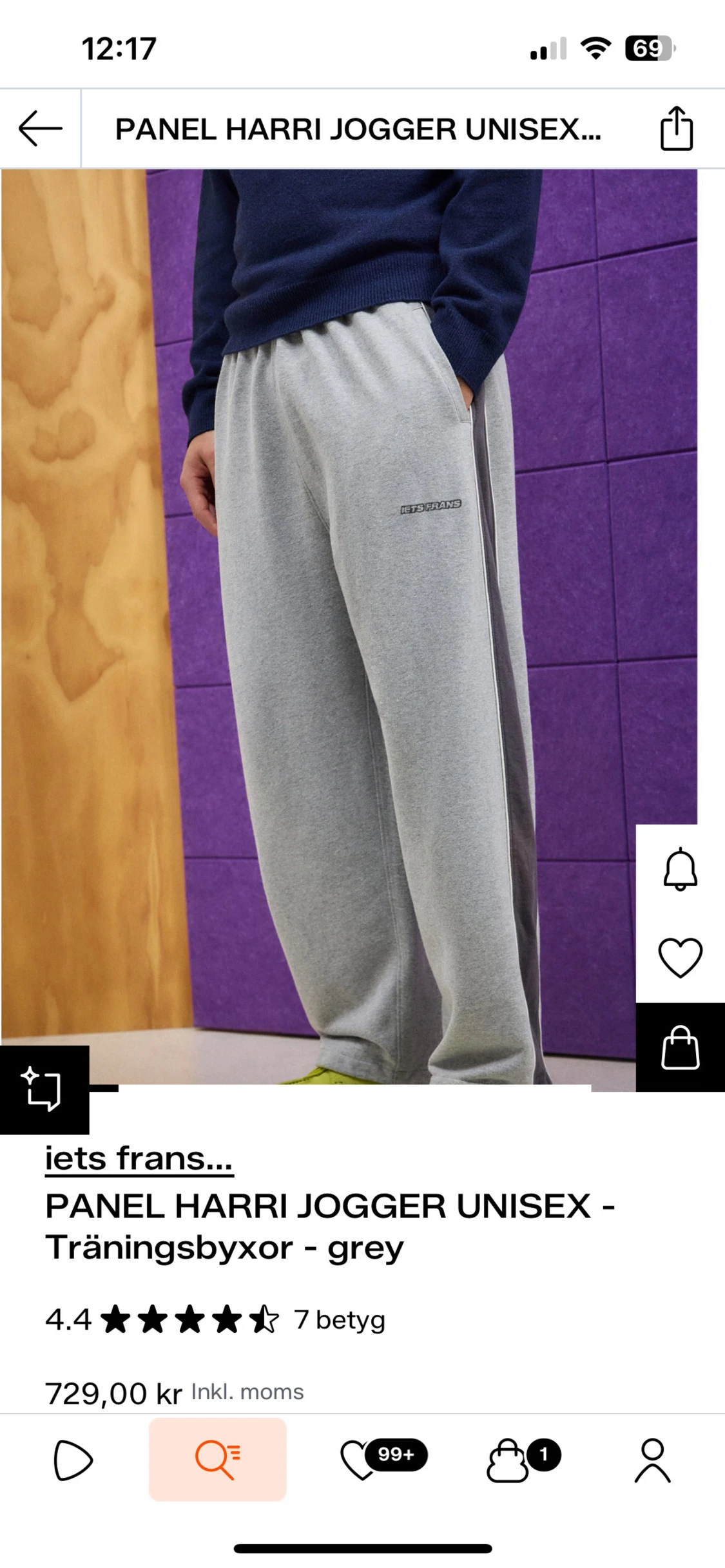 Grå Panel Harri Jogger från Iets Frans - 1