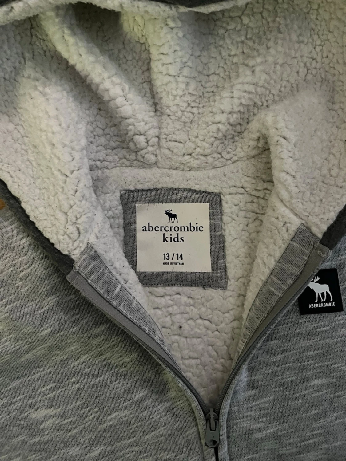Abercrombie & Fitch zip-hoodie – grå - 2