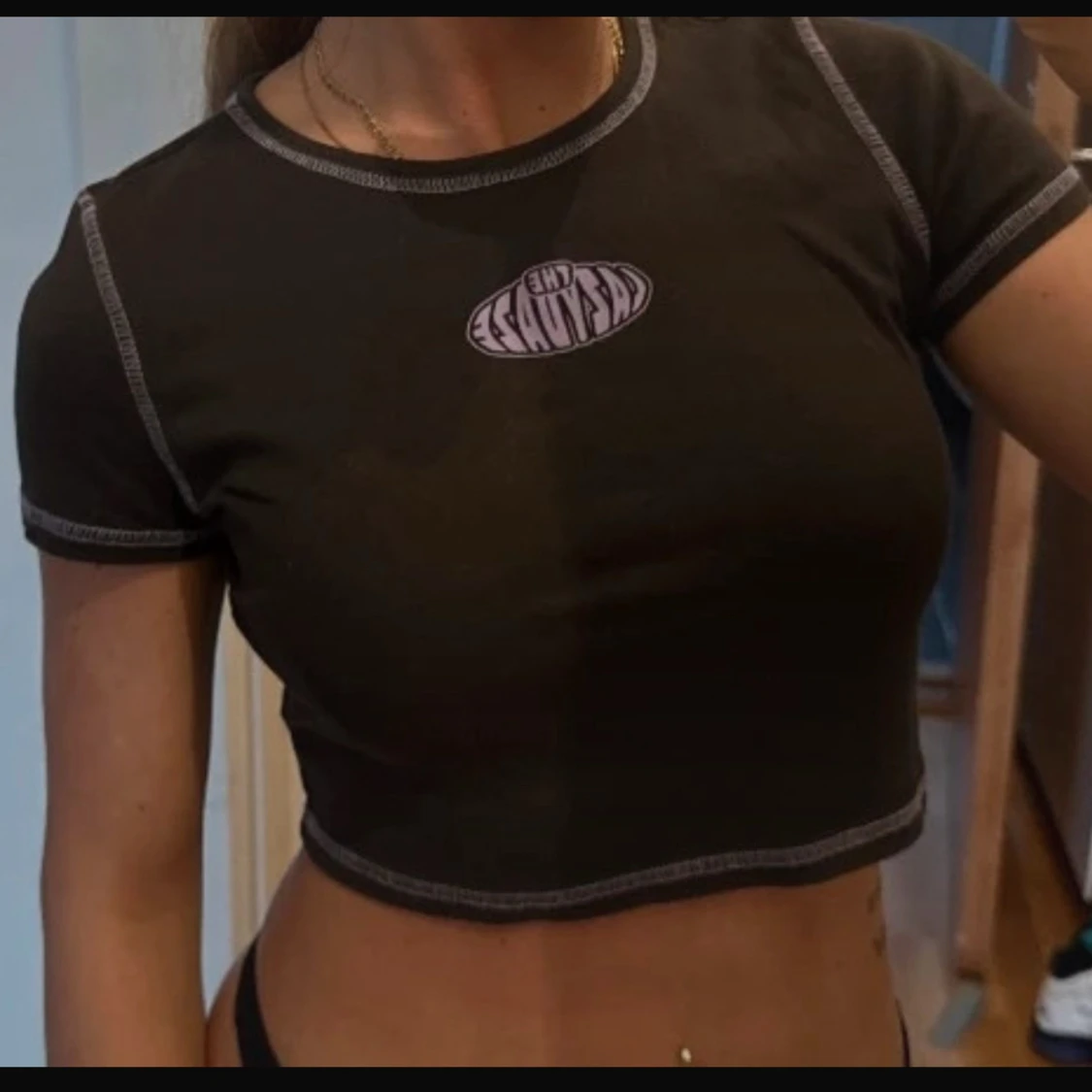 Svart Y2K croptop  - 2