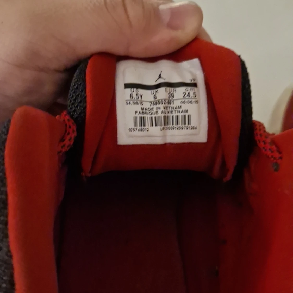 Nike Air Jordan 1 Röd/Svart 39 - 2