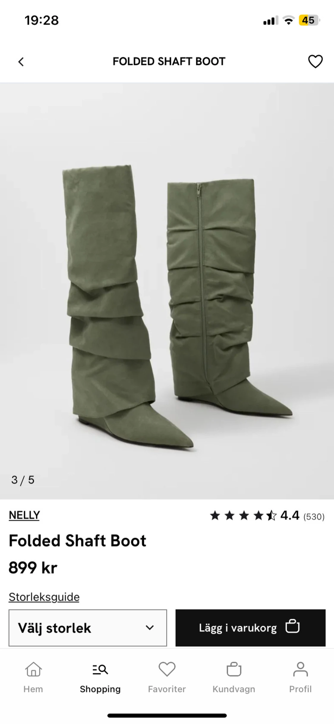 Gröna Folded Shaft Boots från Nelly - 1