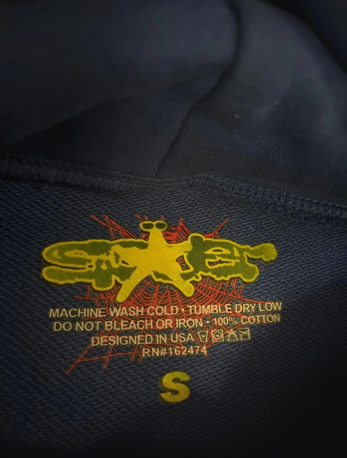 Blå hoodie från Spider med tryck - 2