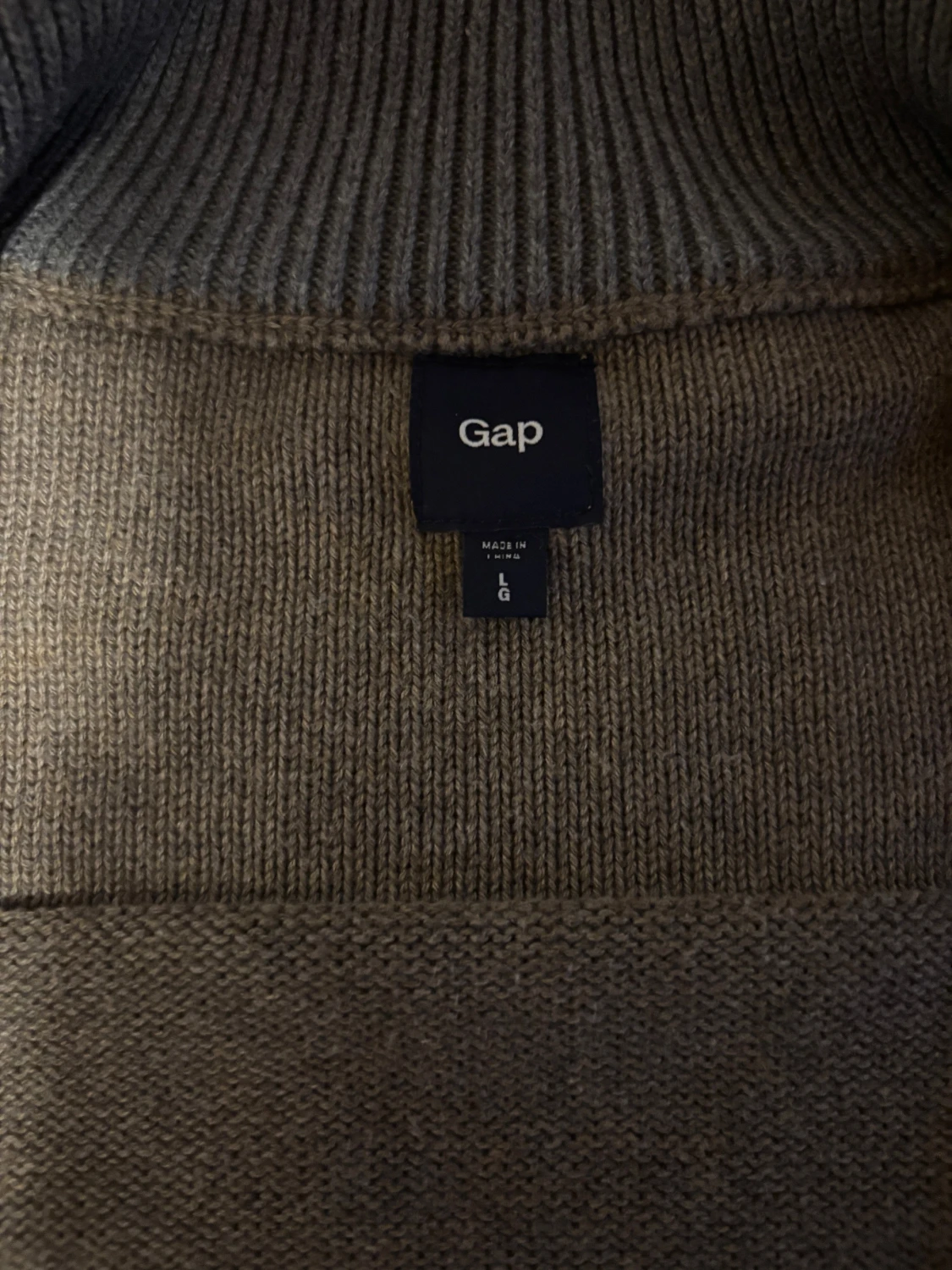 Beige Stickad Cardigan med knappar - 2