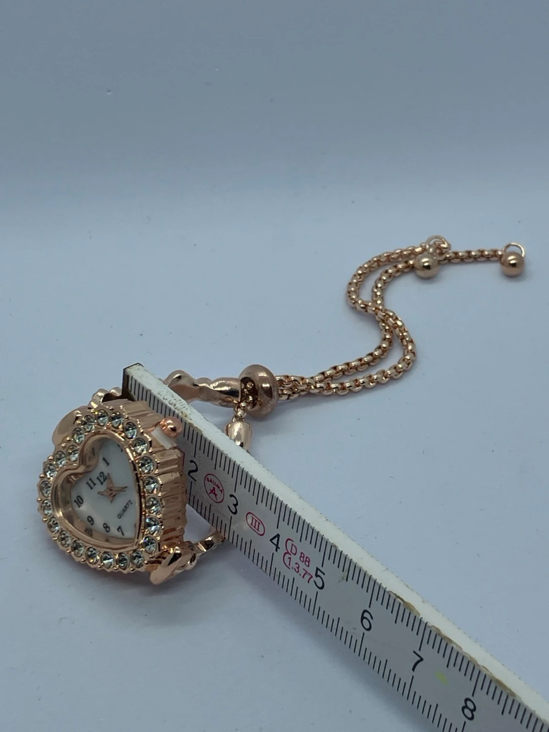 Roséguld klocka med hjärtformad urtavla - 2