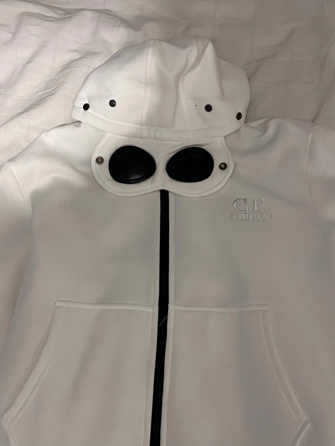 Vit goggletröja från C.P. Company