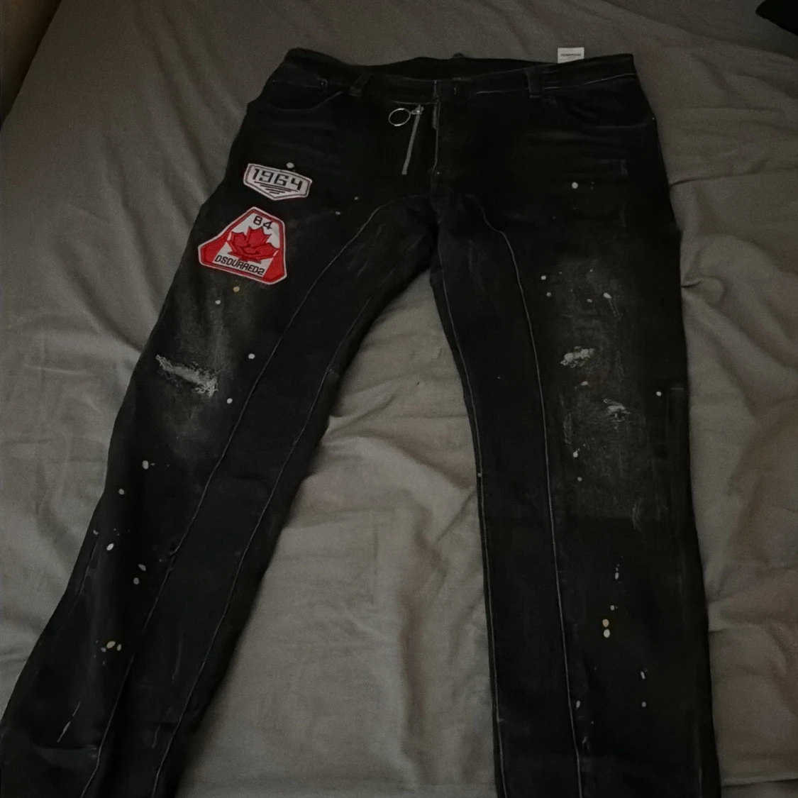 Svarta Dsquared2 jeans med patches - 1