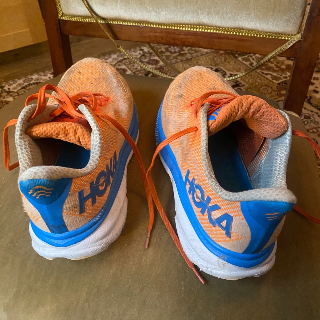 Hoka Clifton 9 orange/blå sneakers - 3