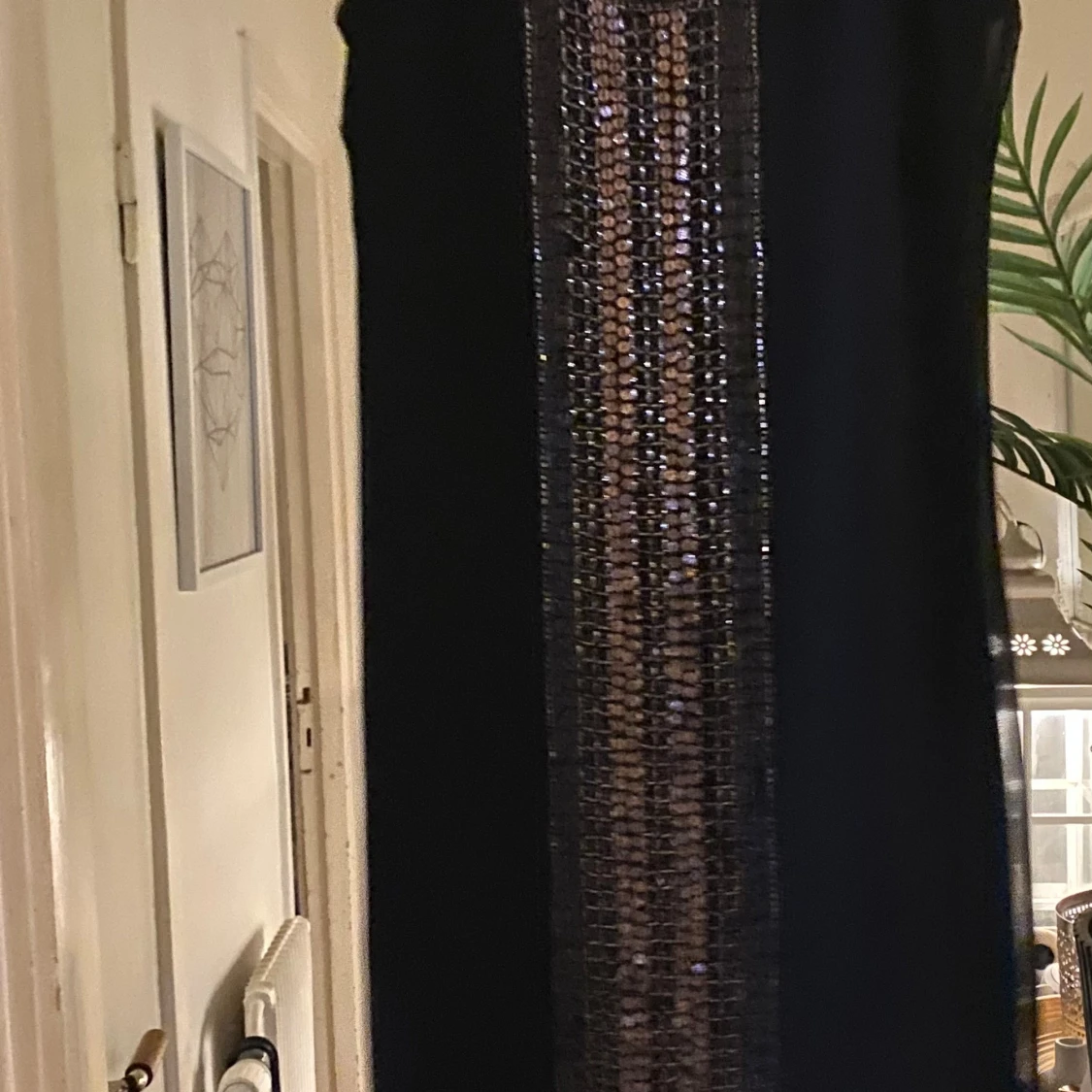 Svart långklänning med paljetter Fransa - 3