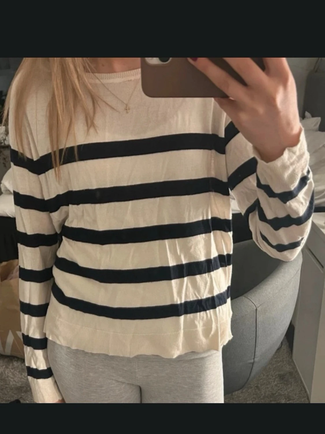 Randig långärmad tröja från Zara