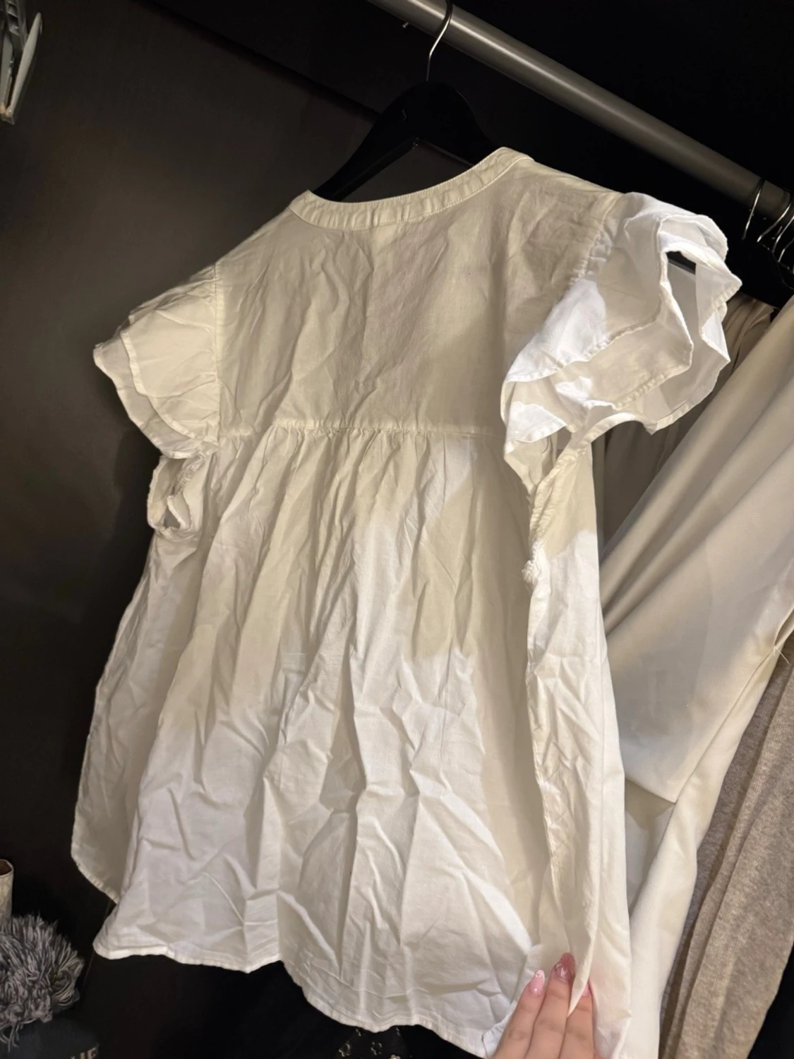 Vit kortärmad blus - 2