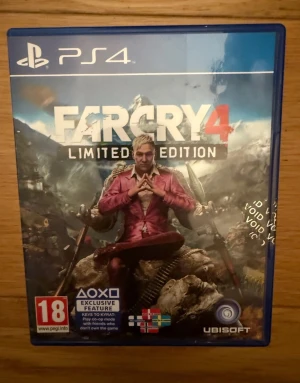 Far Cry 4 Limited Edition PS4 - Far Cry 4 Limited Edition till PlayStation 4. Omslaget och fodralet är i gott skick. Spännande actionspel med exklusiva funktioner för PS4. PEGI 18. Perfekt för samlare eller fans av serien.