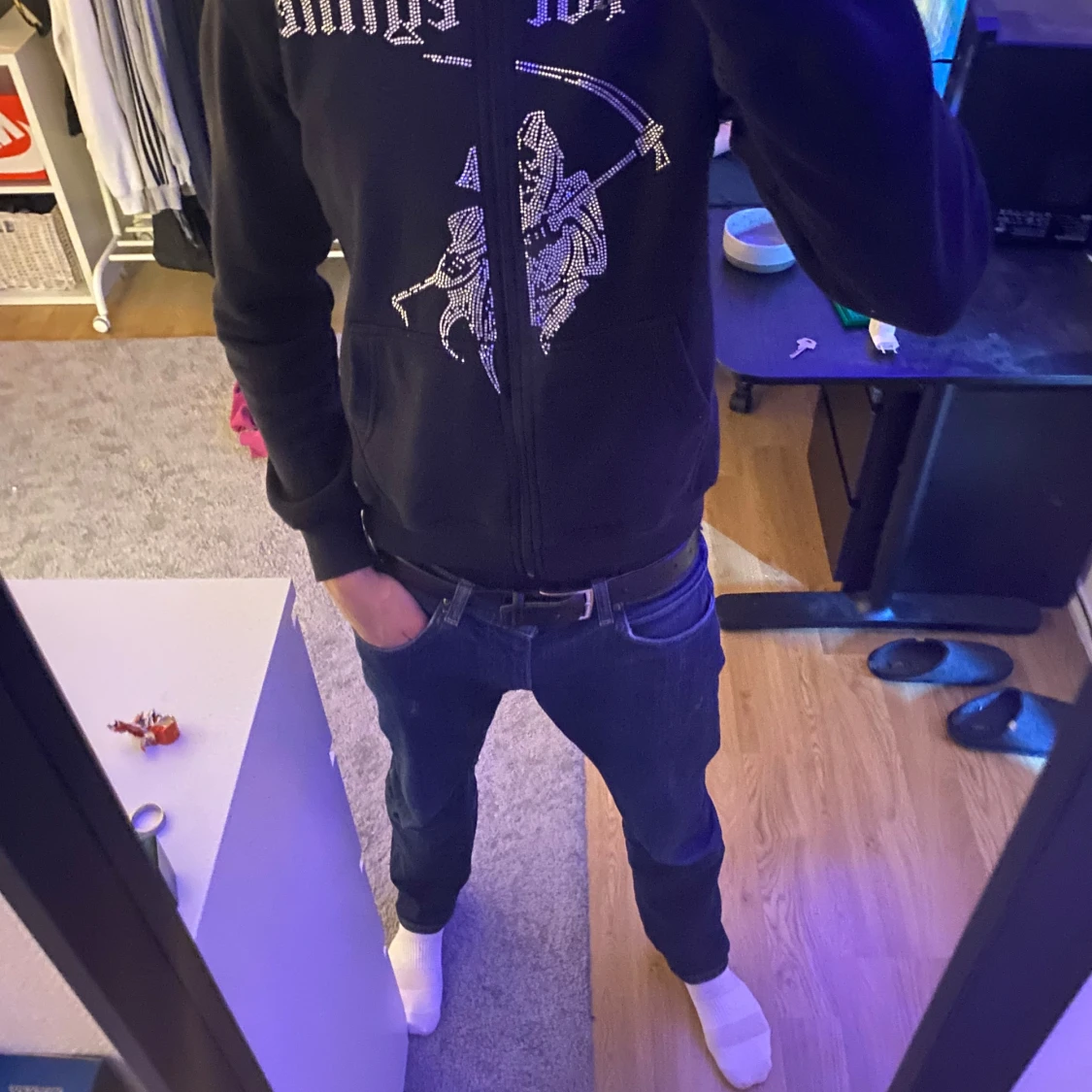 Rain Stone zip hoodei - 1